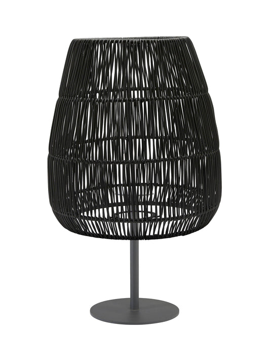 Wetterfeste Außen-Tischlampe Agnar mit Geflochtenem Rattanschirm 71 cm