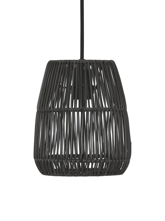 Wetterfeste Pendelleuchte Saigon Outdoor Schwarz 18 cm Polyrattan