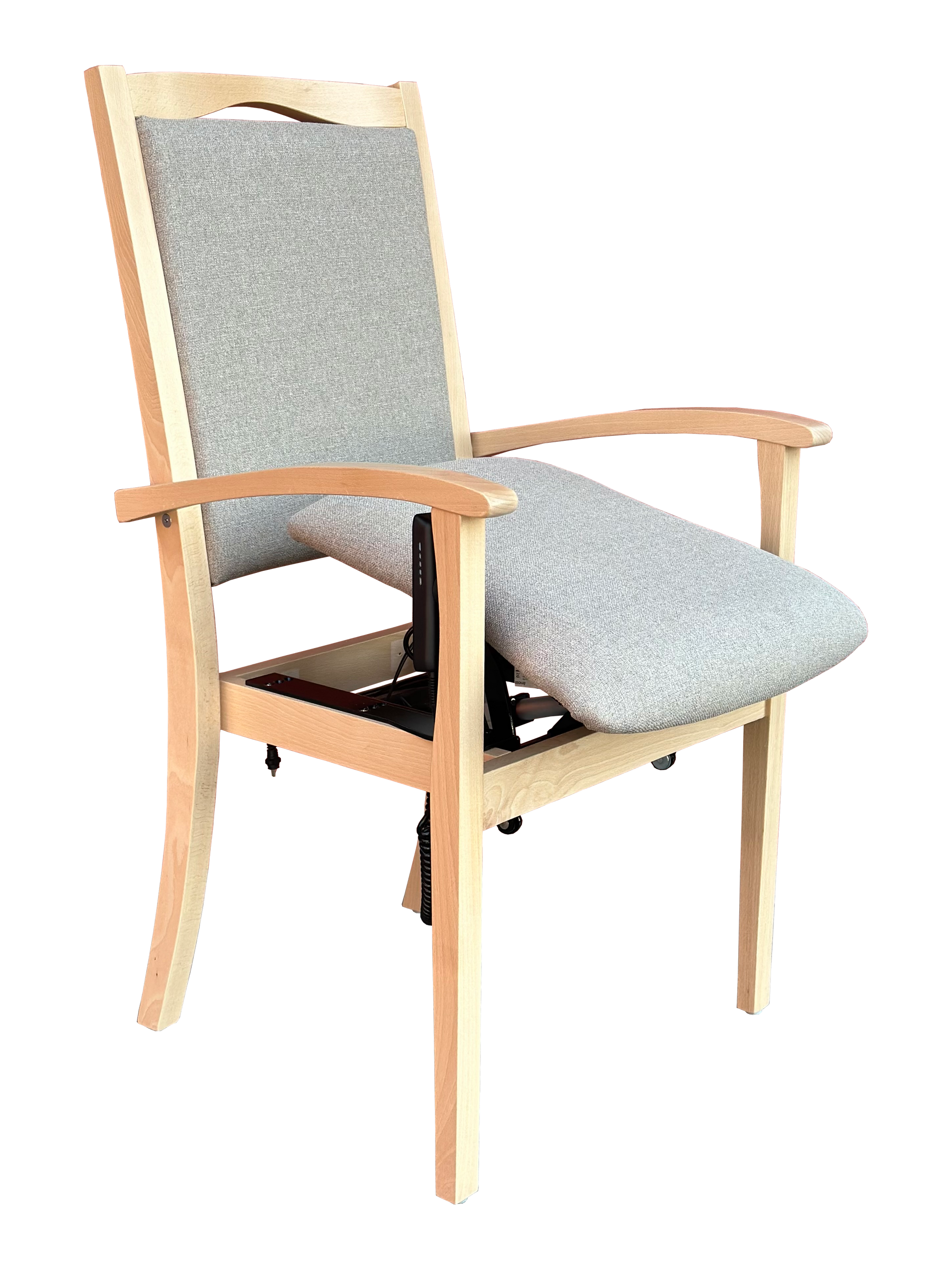 Seniorenstuhl Alexander Hochlehner mit Aufstehhilfe – Hochlehner Pflegestuhl mit Aufstehhilfe und Armlehnen - Bild 1