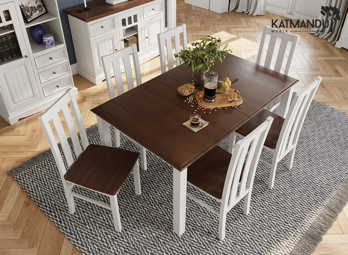 Elegantes Belluno Esszimmerstuhl mit Nussbaumfarbigem Sitz