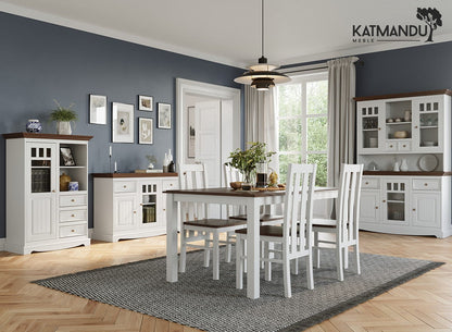 Elegantes Belluno Esszimmerstuhl mit Nussbaumfarbigem Sitz