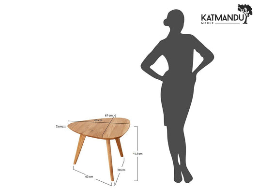 Orbetello Beistelltisch oval 67×69 cm aus massiver Eiche | Minimalistisch & geölt