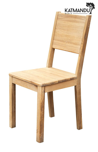 Eleganter Esszimmerstuhl Prato Eiche massiv - Massiv Holzstuhl ohne Polster, fertig montiert