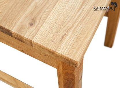 Elegantes Dänisches Dębowe Holz Esszimmerstuhl Verto mit Doppelrückenlehne