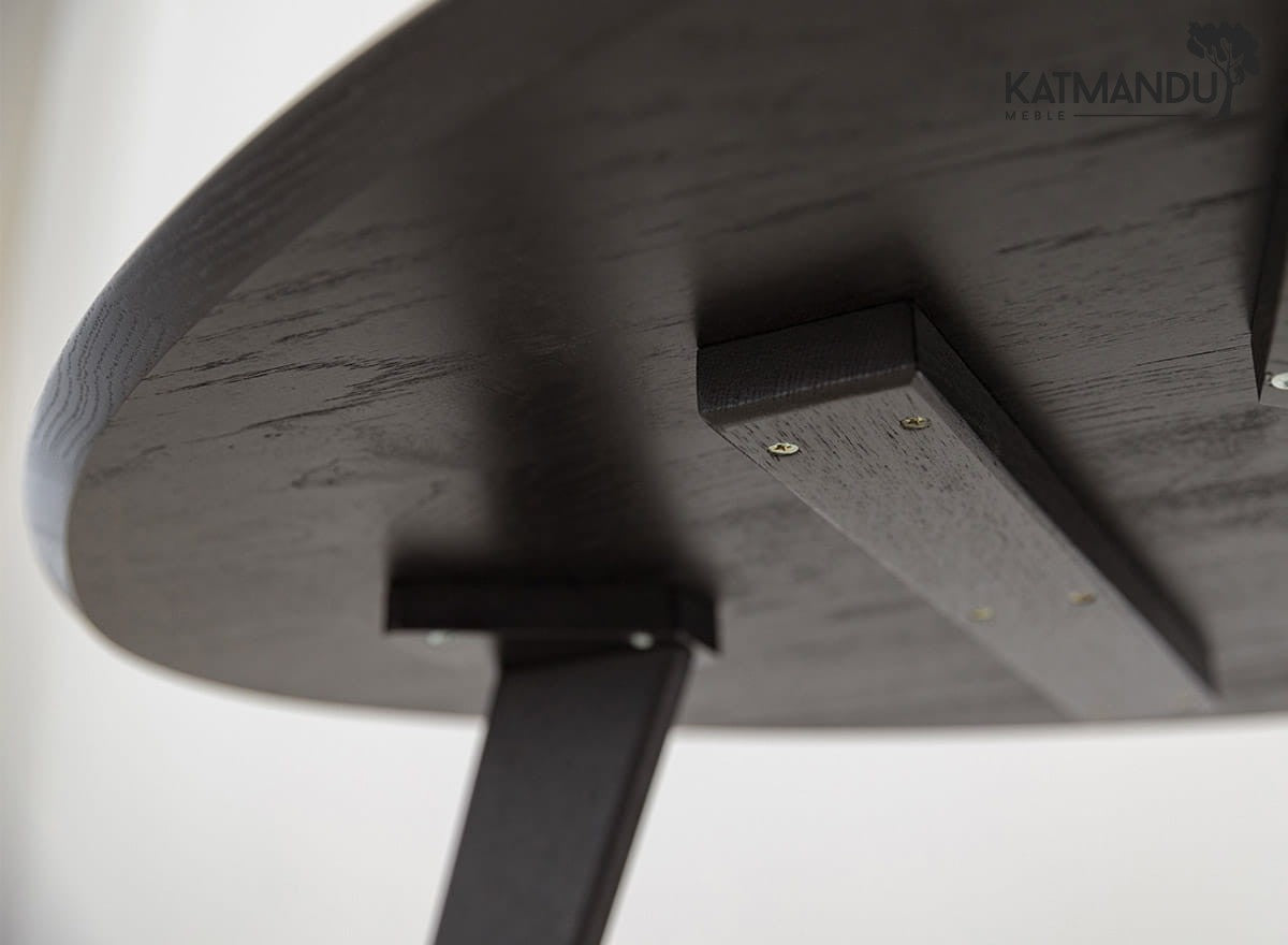 Orbetello Ecktisch 67x69 cm – Schwarzer Beistelltisch aus Eiche