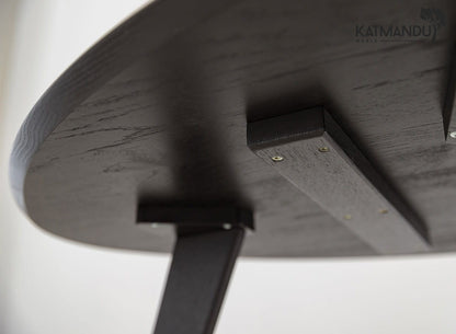 Orbetello Ecktisch 67x69 cm – Schwarzer Beistelltisch aus Eiche