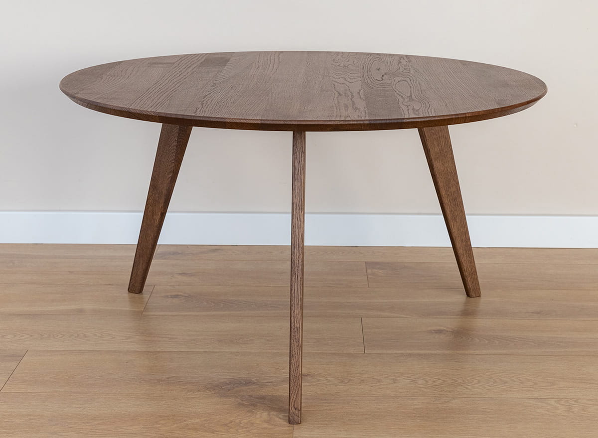 Orbetello Couchtisch Ø90 cm Tabacco - Massivholz Eiche geölt