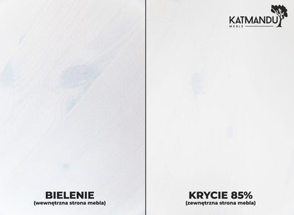 Kleine Kiefernholz-Couchtisch Belluno Elegante Weiße Walnuss mit Regal