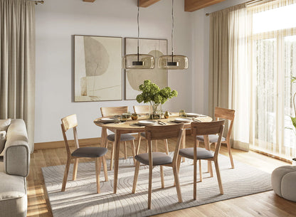 Orbetello Esstisch ausziehbar Eiche massiv 110 bis 160cm - Flexibler Holztisch mit geölter Oberfläche