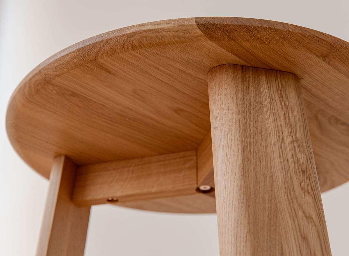 Monti Beistelltisch Eiche rund 51 cm - Minimalistischer Japandi-Stil