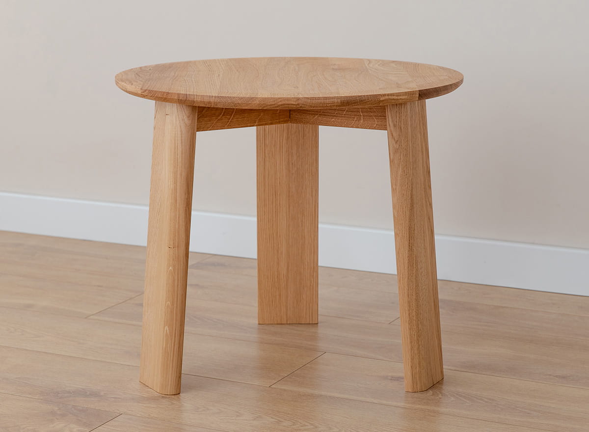 Monti Beistelltisch Eiche rund 51 cm - Minimalistischer Japandi-Stil
