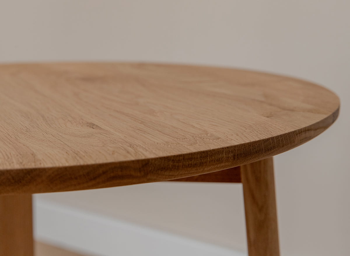 Monti Beistelltisch Eiche rund 51 cm - Minimalistischer Japandi-Stil