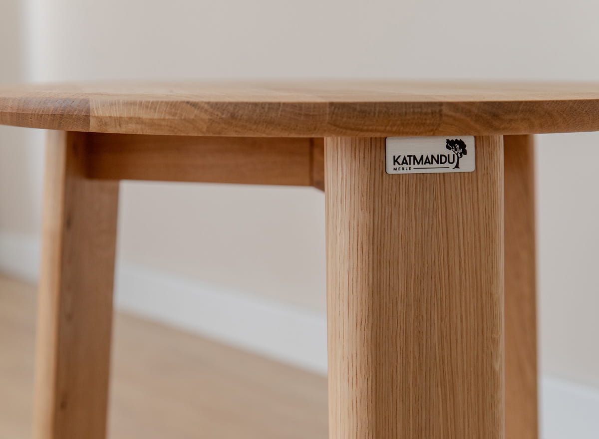 Monti Beistelltisch Eiche rund 51 cm - Minimalistischer Japandi-Stil