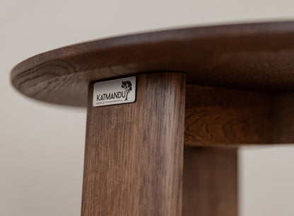 Runder Massivholz Eichen-Tisch 61 cm Tabacco Monti Design