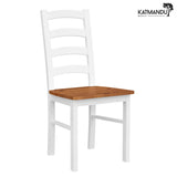 Elegantes Belluno Esszimmerstuhl mit massiver Eichenholz-Sitzfläche