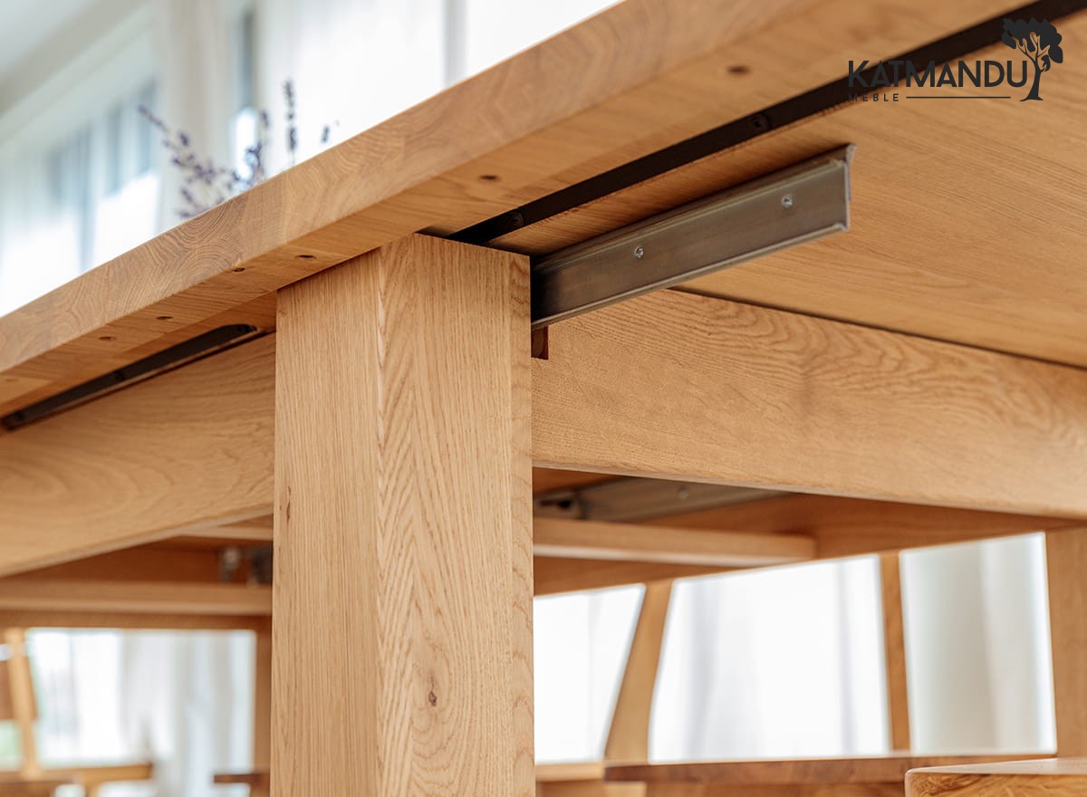 Esstisch Lanciano 200 bis 290 × 100 cm Eiche - Ausziehbarer Massivholztisch, geölt, klassisches Design