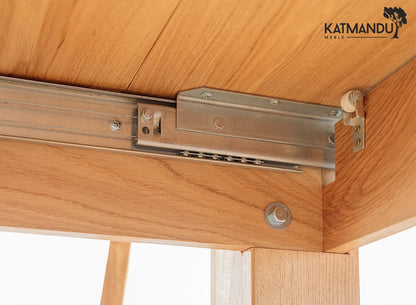 Esstisch Lanciano 200 bis 290 × 100 cm Eiche - Ausziehbarer Massivholztisch, geölt, klassisches Design