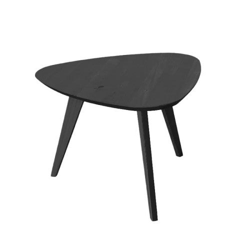 Schwarzer Eckiger Massiver Esstisch aus Jesionholz Orbetello 67x69 cm