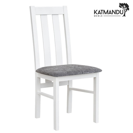 Elegantes Belluno 10 Stuhl mit weißem Materialsitz und ergonomischem Design
