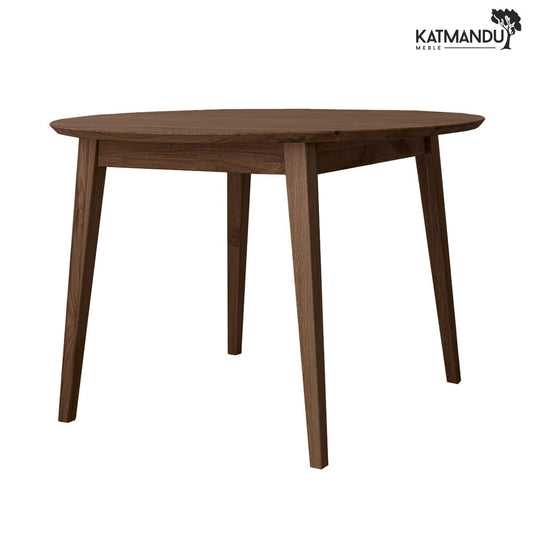 Orbetello Esstisch rund 110 cm Tabacco - Massiver Eichenholz-Tisch im minimalistischen Design