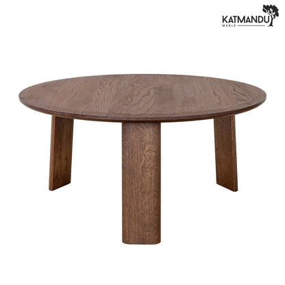 Monti Couchtisch 71 cm Tabacco - Massiver Eichenholztisch im Scandi-Japandi Design