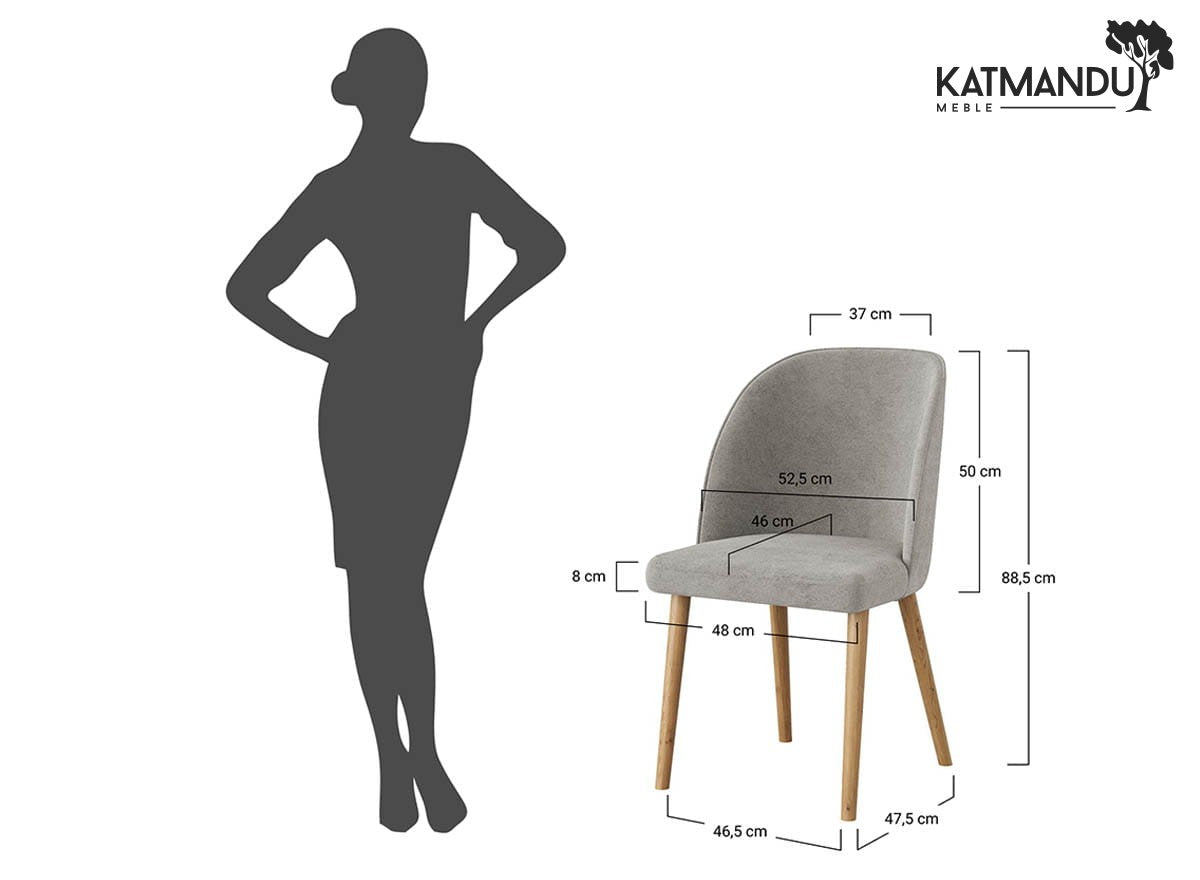 Elegantes grünes Polsterstuhl mit Holzbeinen R16 Olbia Design