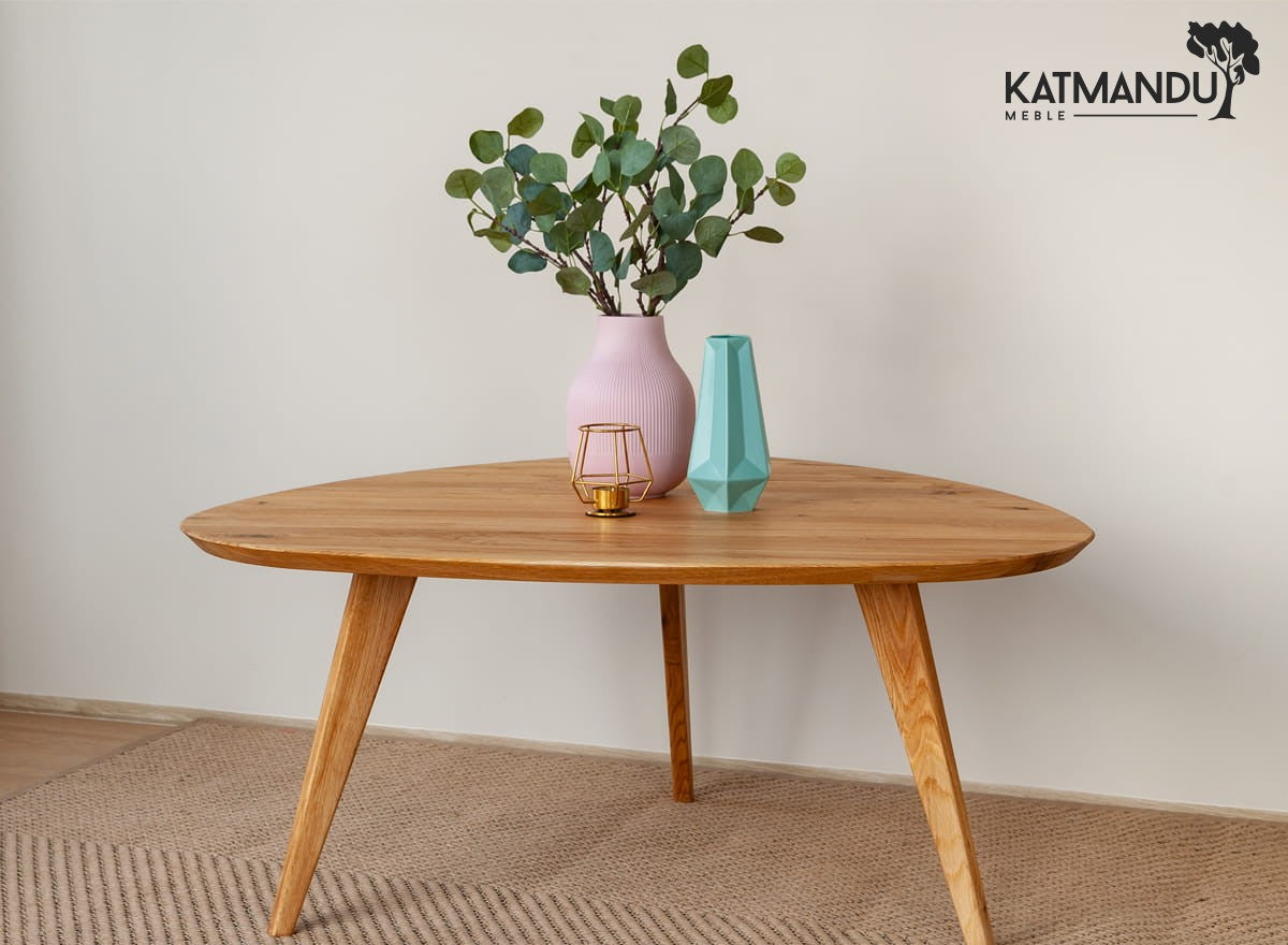 Orbetello Couchtisch oval 95×96 cm aus massiver Eiche - Natürlich & minimalistisch