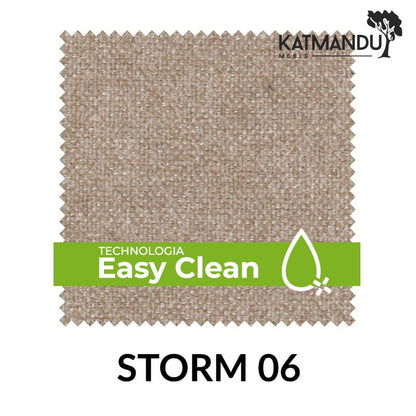 Belluno Elegante 10 Esszimmerstuhl mit Stoffpolster - massives Buchenholz weiß mit Sitz in Beige, Grau, Graphitgrau