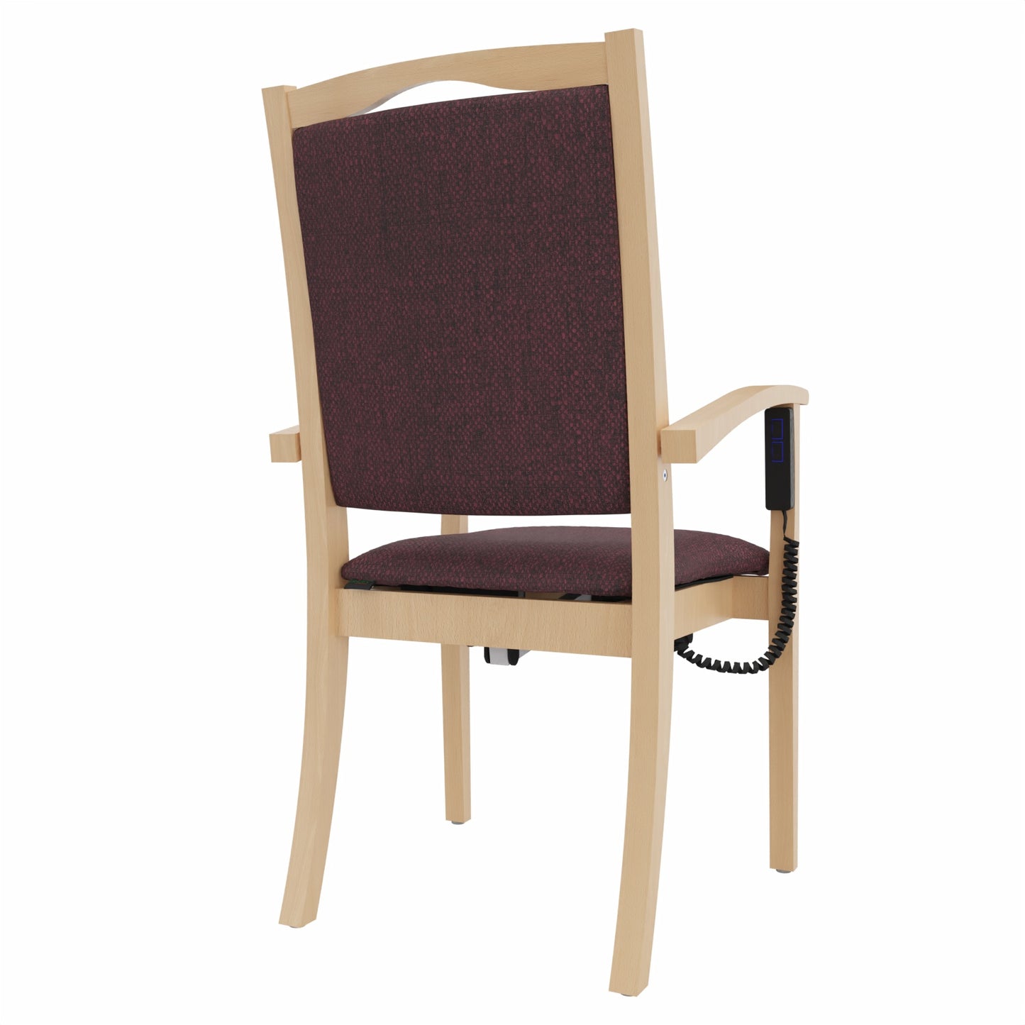 Seniorenstuhl Alexander Hochlehner mit Aufstehhilfe – Hochlehner Pflegestuhl mit Aufstehhilfe und Armlehnen – Massivholzstuhl stabil und Pflegeleicht