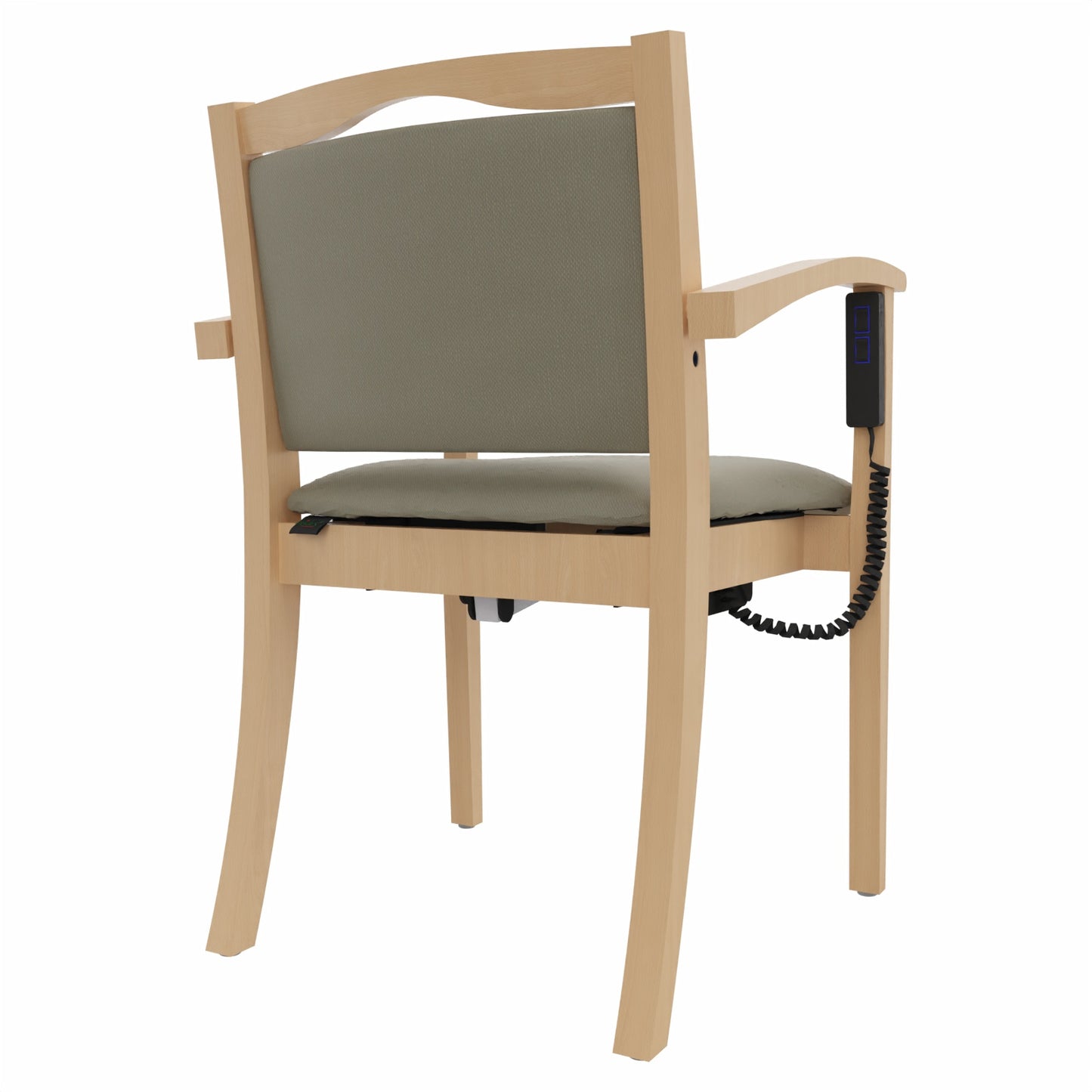 Seniorenstuhl Alexander mit Aufstehhilfe – Pflegestuhl mit Aufstehhilfe und Armlehnen – 52cm Sitzhöhe