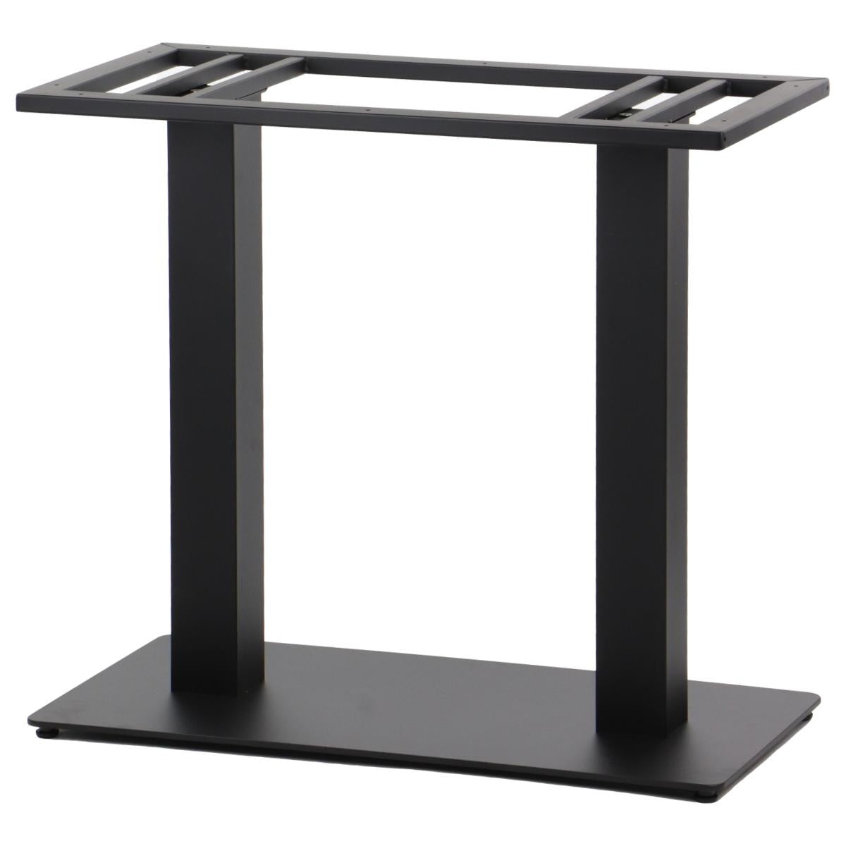 Tischgestell Doppelsäule SH-5003-3/B Höhe 72cm - rechteckiger Sockel, pulverbeschichteter Stahl, höhenverstellbar - Bild 1