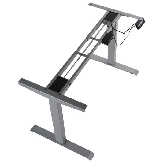 Elektrisch höhenverstellbares Schreibtischgestell Alufarbend mit USB – 70–118 cm, 1 Motor, 80 kg Tragkraft - Bild 2