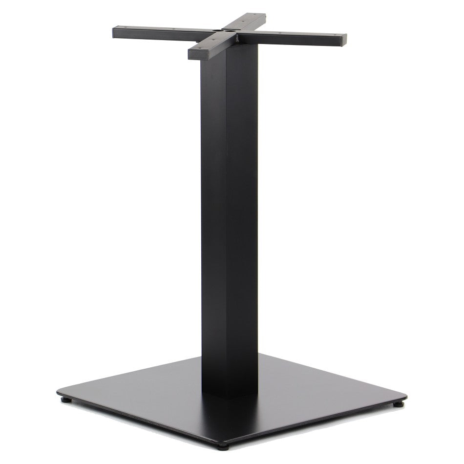 Tischgestell SH-5002-7/B mit rechteckigem Sockel – Schwarze Tischsäule 73cm aus pulverbeschichtetem Stahl, höhenverstellbar - Bild 1
