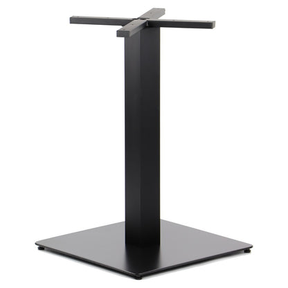 Tischgestell SH-5002-7/B mit rechteckigem Sockel – Schwarze Tischsäule 73cm aus pulverbeschichtetem Stahl, höhenverstellbar - Bild 1