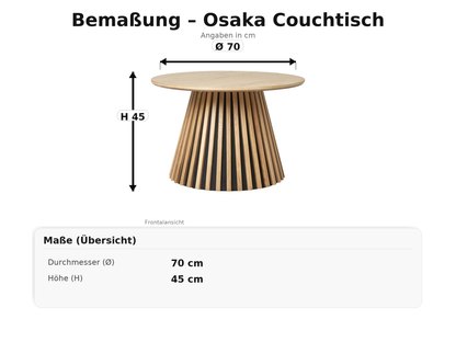 Osaka Couchtisch 70cm - Beistelltisch 70 cm von House Nordic