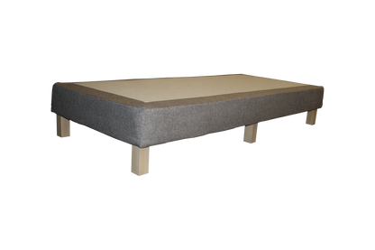 Boxspringbett 90x200cm – Klassisches Einzelbett mit Holzfüßen | Optional mit Matratze - Bild 1