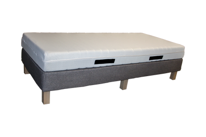 Boxspringbett 90x200cm – Klassisches Einzelbett mit Holzfüßen | Optional mit Matratze - Bild 2
