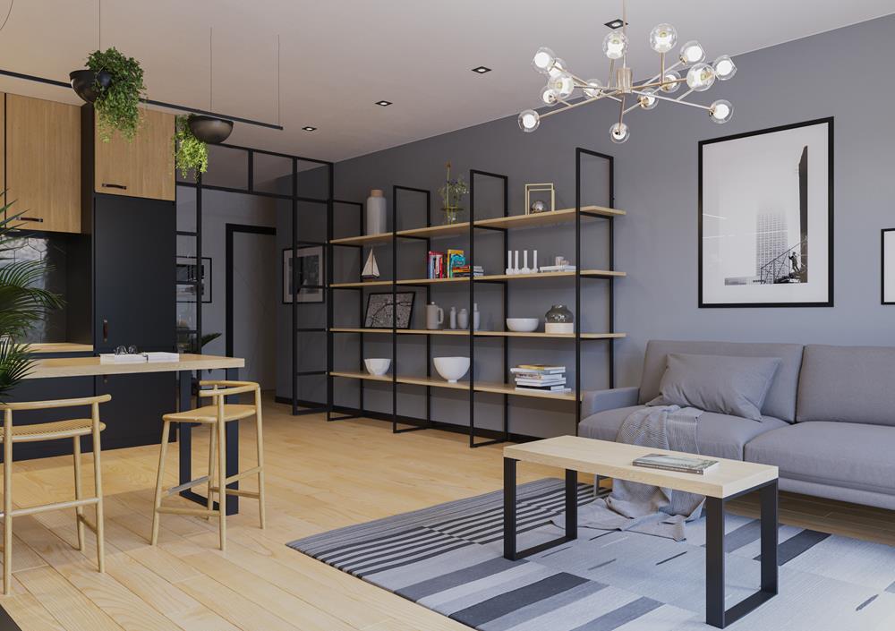 Tischfuß SR45 Metall – 45×45 cm, schwarz pulverbeschichtet, für Couchtisch oder Bank - Bild 2