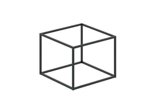 Metall Tischgestell SR20-600 – schwarzes Kufengestell 60x60x45 cm, pulverbeschichtet - Bild 1