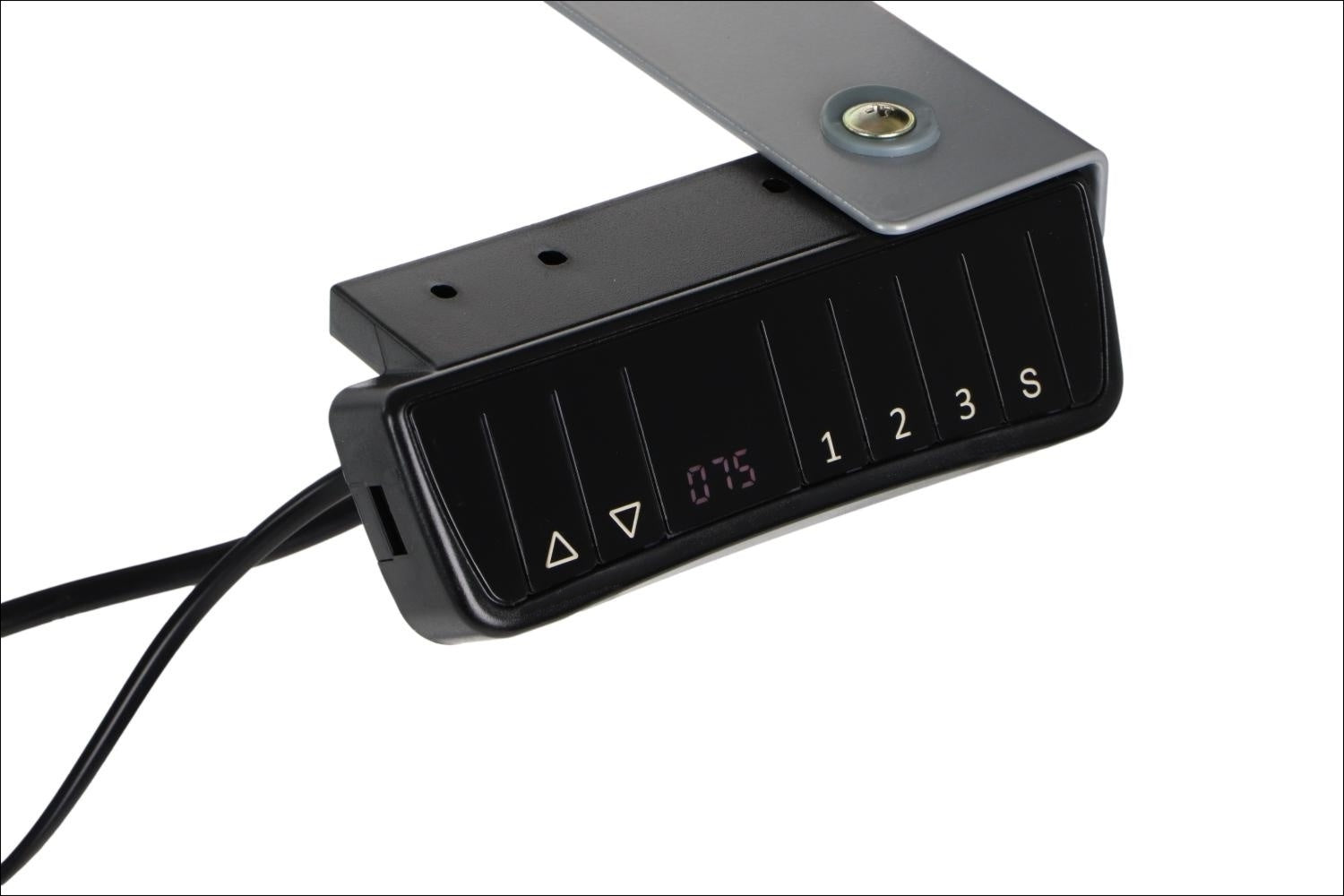 Elektrisch höhenverstellbares Schreibtischgestell Alufarbend mit USB – 70–118 cm, 1 Motor, 80 kg Tragkraft - Bild 5