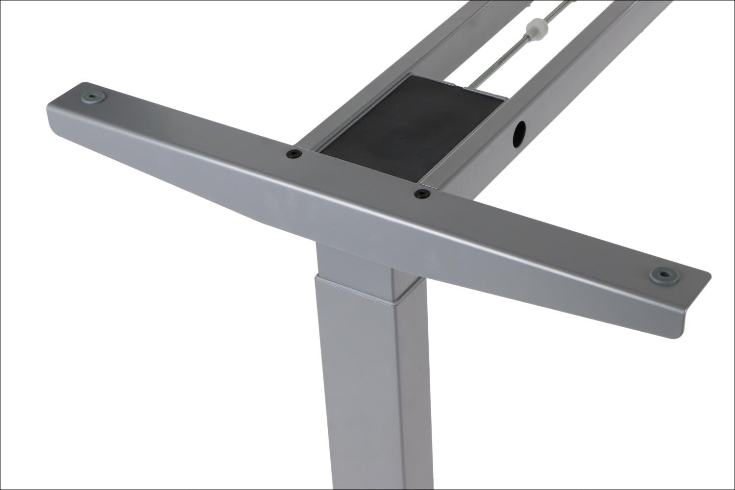 Elektrisch höhenverstellbares Schreibtischgestell Alufarbend mit USB – 70–118 cm, 1 Motor, 80 kg Tragkraft - Bild 7