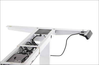 Elektrisch höhenverstellbares Schreibtischgestell Weiß – Steh-Sitz-Tischrahmen mit 2 Motoren & Memory-Funktion, 120 kg Tragkraft - Bild 6