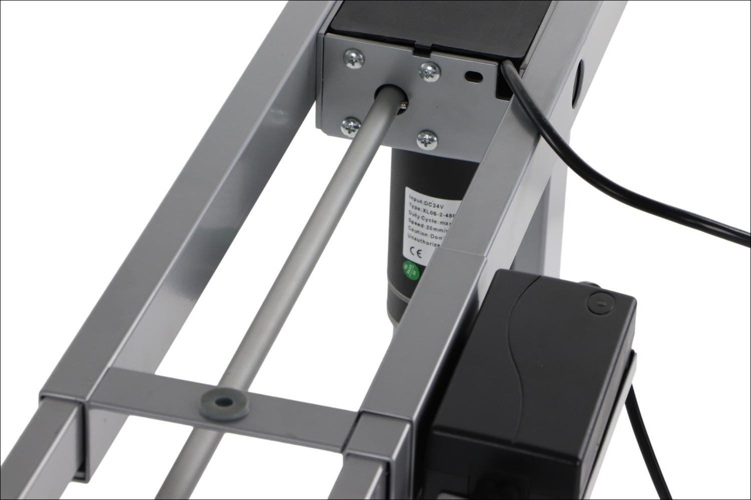 Elektrisch höhenverstellbares Schreibtischgestell Alufarbend mit USB – 70–118 cm, 1 Motor, 80 kg Tragkraft - Bild 8