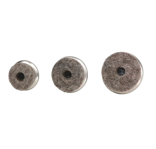 Filzgleiter Möbelgleiter mit Metallkörper – 9 mm Höhe, grau/nickel, mit Schraube - Bild 2