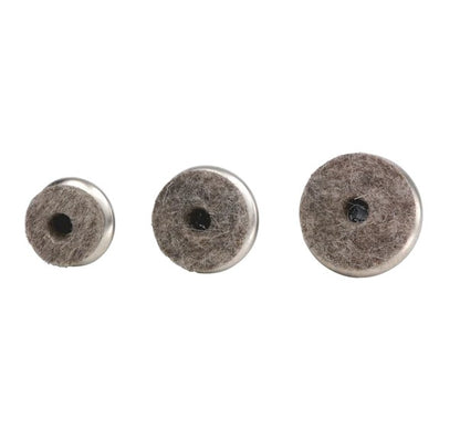 Filzgleiter Möbelgleiter mit Metallkörper – 9 mm Höhe, grau/nickel, mit Schraube - Bild 2