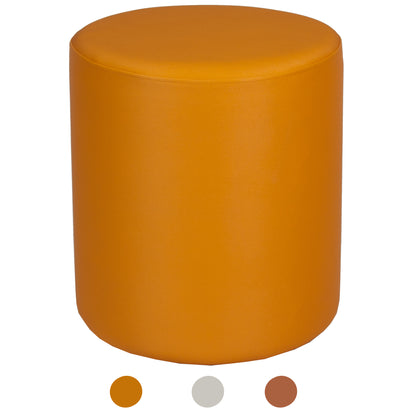 ERIDES Sitzpouf rund – Moderner Hocker mit Kunstlederbezug, 40×45 cm, Made in Germany - Bild 1