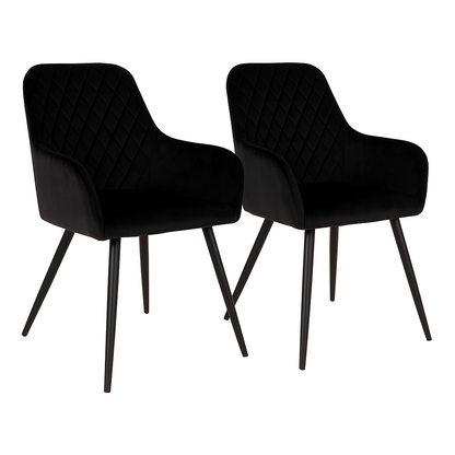 Harbo Esszimmerstuhl Samt mit Rautensteppung 2er Set - Komfort trifft modernes Design - Bild 26