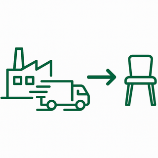 Illustration für direkte Möbelproduktion und schnelle Lieferung von ERIDES – Hersteller für Pflege- und Objektmöbel