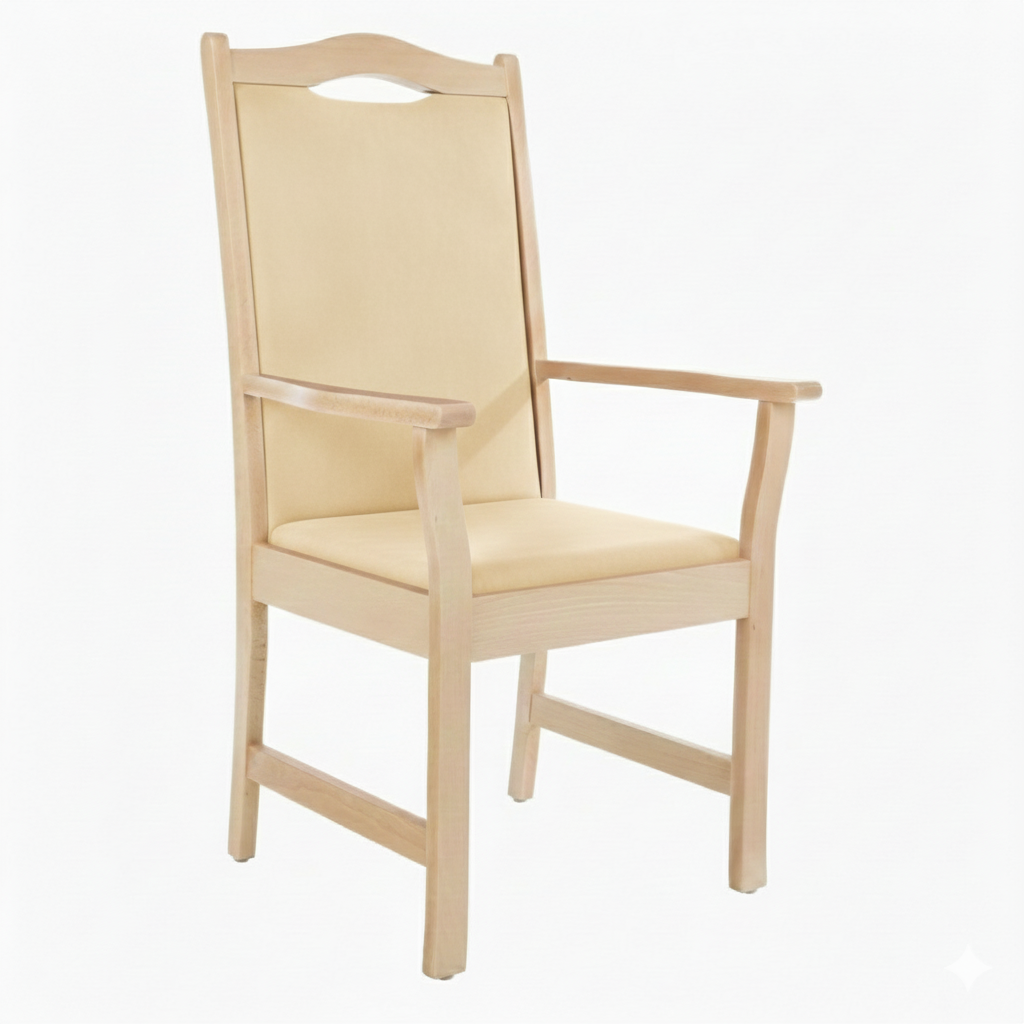 Armlehnenstuhl Hochlehner Manuel – Bequemer Hochlehner mit Armlehnen für Senioren und Pflege