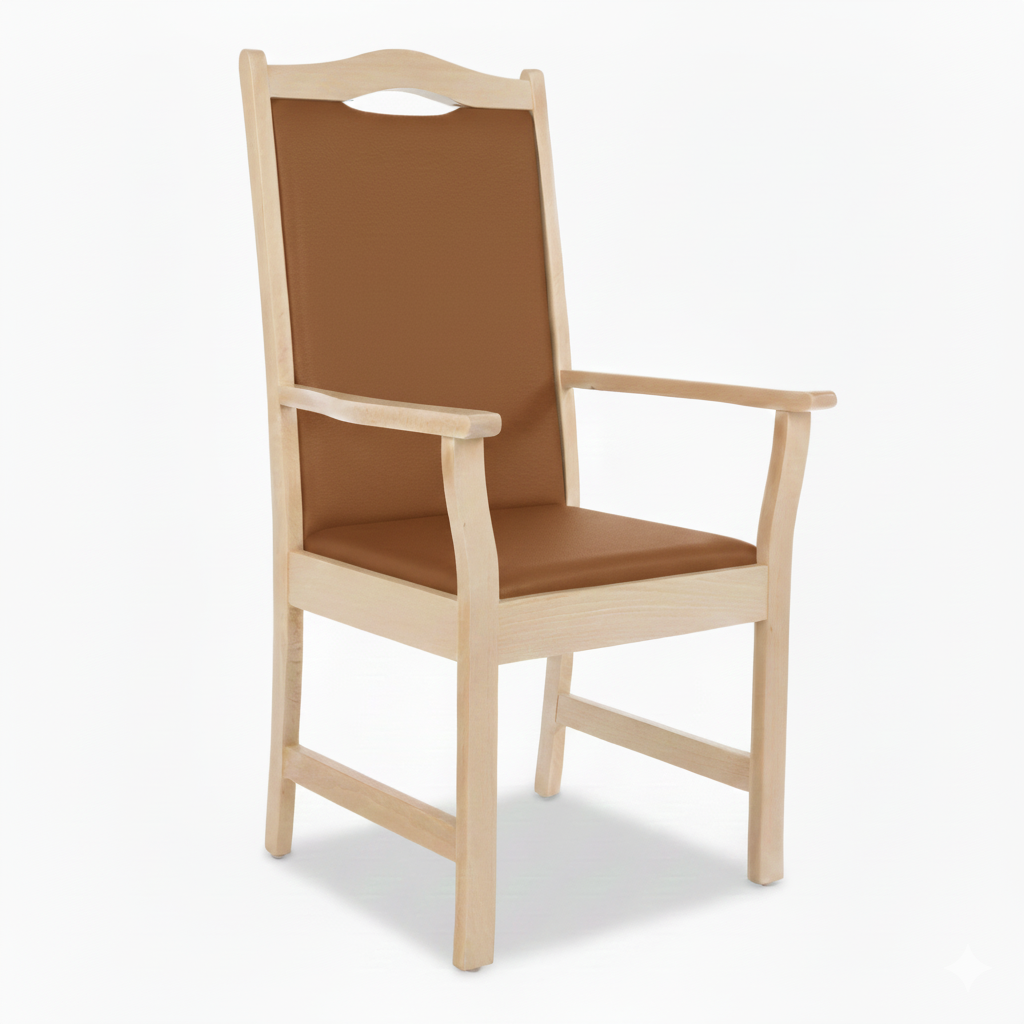 Armlehnenstuhl Hochlehner Manuel – Bequemer Hochlehner mit Armlehnen für Senioren und Pflege